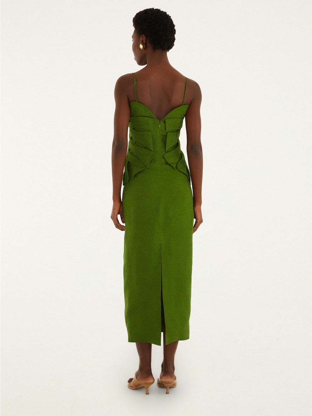 FARM Rio: GREEN MONSTERA LEAF SLEEVELESS
MAXI DRESS - Picture 5 of 11